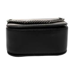 Pre Owned Stella McCartney Black Faux Leather Mini Falabella Box Shoulder Bag