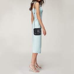 Pre Owned Stella McCartney Black Faux Leather Mini Falabella Box Shoulder Bag