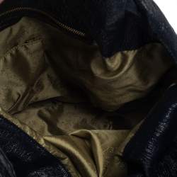 Pre Owned Stella McCartney  Navy Blue Faux Leather Polly Hobo