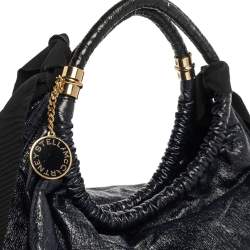 Pre Owned Stella McCartney  Navy Blue Faux Leather Polly Hobo