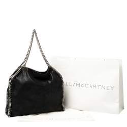 Stella McCartney Black Faux Leather Small Falabella Tote
