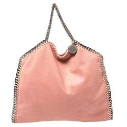 مملوكة مسبقًا Stella McCartney Light Pink Faux Leather Small Falabella Tote