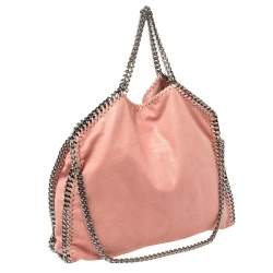 مملوكة مسبقًا Stella McCartney Light Pink Faux Leather Small Falabella Tote