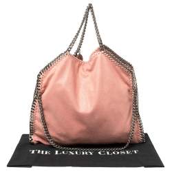 مملوكة مسبقًا Stella McCartney Light Pink Faux Leather Small Falabella Tote