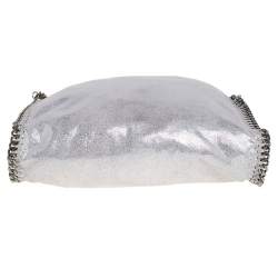 مملوكة مسبقًا Stella McCartney Silver Shimmery Faux Leather Small Falabella Tote