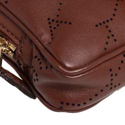 Pre Owned Stella McCartney Brown Monogram Faux Leather Utility Belt Bag