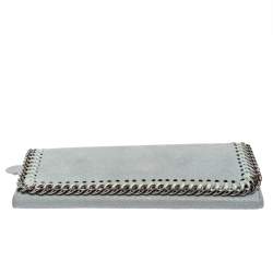Pre Owned Stella McCartney Blue Faux Leather Falabella Wallet