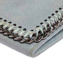 Pre Owned Stella McCartney Blue Faux Leather Falabella Wallet