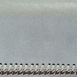 Pre Owned Stella McCartney Blue Faux Leather Falabella Wallet