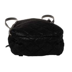 Pre Owned Stella McCartney Black Faux Leather Falabella Backpack