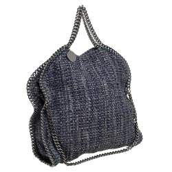 Pre Owned Stella McCartney Blue/Grey Tweed Small Falabella Tote