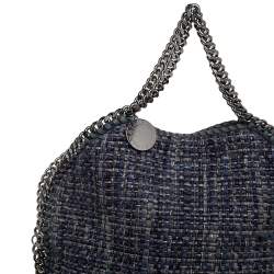 Pre Owned Stella McCartney Blue/Grey Tweed Small Falabella Tote