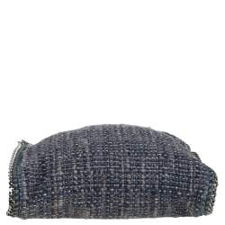 Pre Owned Stella McCartney Blue/Grey Tweed Small Falabella Tote