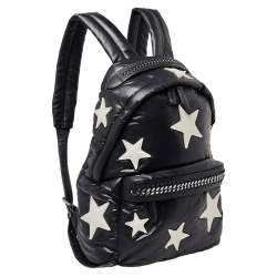 Pre Owned Stella McCartney Black Nylon Falabella Go Stars Backpack