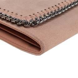 Stella McCartney Peach Faux Leather Falabella Trifold Wallet