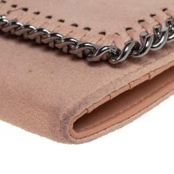 Stella McCartney Peach Faux Leather Falabella Trifold Wallet
