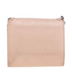 Stella McCartney Peach Faux Leather Falabella Trifold Wallet