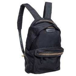 Pre Owned Stella McCartney Black Nylon and Leather Falabella Backpack