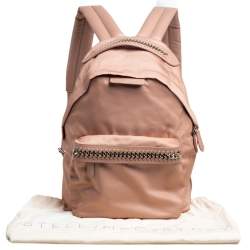 Pre Owned Stella McCartney Beige Nylon and Faux Leather Falabella Backpack