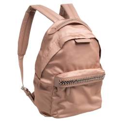 Pre Owned Stella McCartney Beige Nylon and Faux Leather Falabella Backpack