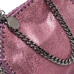 Pre Owned Stella McCartney Purple Faux Leather Tiny Falabella Shoulder Bag