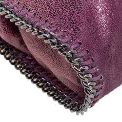 Pre Owned Stella McCartney Purple Faux Leather Tiny Falabella Shoulder Bag