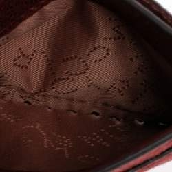 Pre Owned Stella McCartney Maroon Faux Leather Card Holder