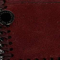 Pre Owned Stella McCartney Maroon Faux Leather Card Holder