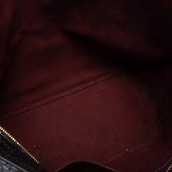 مملوكة مسبقًا Stella McCartney Black Faux Snakeskin Embossed Leather Zip Shopper Tote