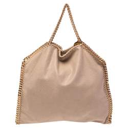 Pre Owned Stella McCartney Beige Faux Leather Small Falabella Tote