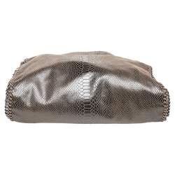 Pre Owned Stella McCartney Brown Faux Python Embossed Leather  Falabella Tote