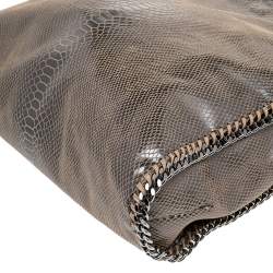 Pre Owned Stella McCartney Brown Faux Python Embossed Leather  Falabella Tote