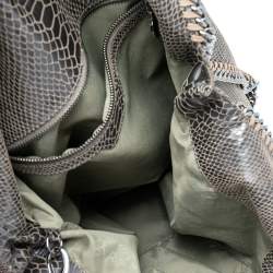 Pre Owned Stella McCartney Brown Faux Python Embossed Leather  Falabella Tote