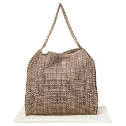 مملوكة مسبقًا Stella McCartney Beige Metallic Boucle Tweed Falabella Small Tote