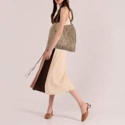 مملوكة مسبقًا Stella McCartney Beige Metallic Boucle Tweed Falabella Small Tote