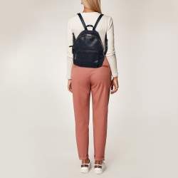 Pre Owned Stella McCartney Dark Blue Faux Suede Falabella Backpack