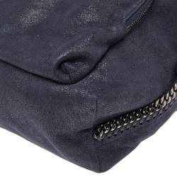 Pre Owned Stella McCartney Dark Blue Faux Suede Falabella Backpack