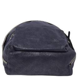 Pre Owned Stella McCartney Dark Blue Faux Suede Falabella Backpack