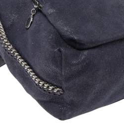 Pre Owned Stella McCartney Dark Blue Faux Suede Falabella Backpack