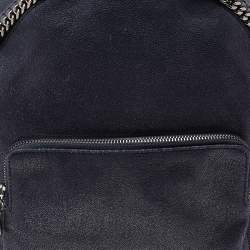 Pre Owned Stella McCartney Dark Blue Faux Suede Falabella Backpack