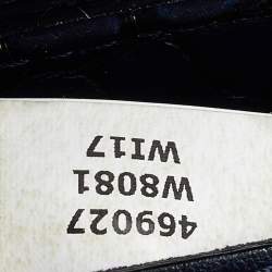 مملوكة مسبقًا Stella McCartney Navy Blue Croc Embossed Faux Leather Falabella Star Box Bag