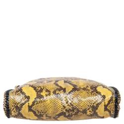 مملوكة مسبقًا Stella McCartney Yellow/Black Python Effect Faux Leather Falabella Tote