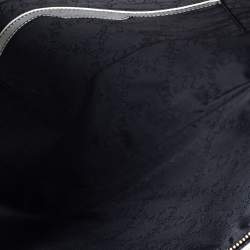 Pre Owned Stella McCartney Black Croc Embossed Faux Leather Clutch Bag