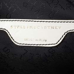 Pre Owned Stella McCartney Black Croc Embossed Faux Leather Clutch Bag