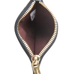 Pre Owned Stella McCartney White/Black Leather Wild Cats Coin Purse