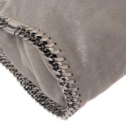 Pre Owned Stella McCartney Grey Faux Suede Mini Falabella Tote