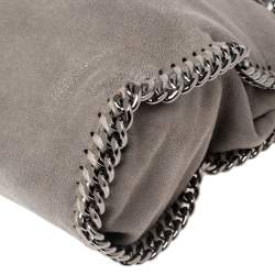 Pre Owned Stella McCartney Grey Faux Suede Mini Falabella Tote
