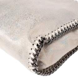 Pre Owned Stella McCartney White Iridescent Faux Leather Tiny Falabella Shoulder Bag