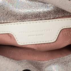 Pre Owned Stella McCartney White Iridescent Faux Leather Tiny Falabella Shoulder Bag