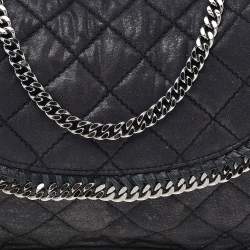 Pre Owned Stella McCartney Black Faux Quilted Leather Falabella Shoulder Bag